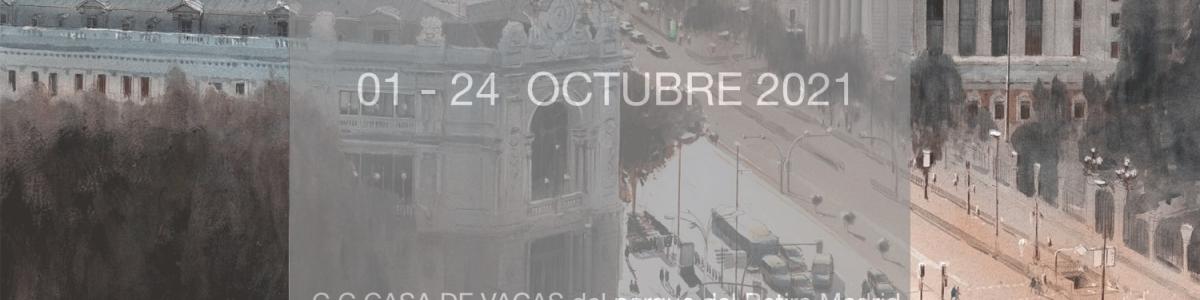 Cartel de la exposición en Casa de Vacas en el parque del Retiro de Madrid