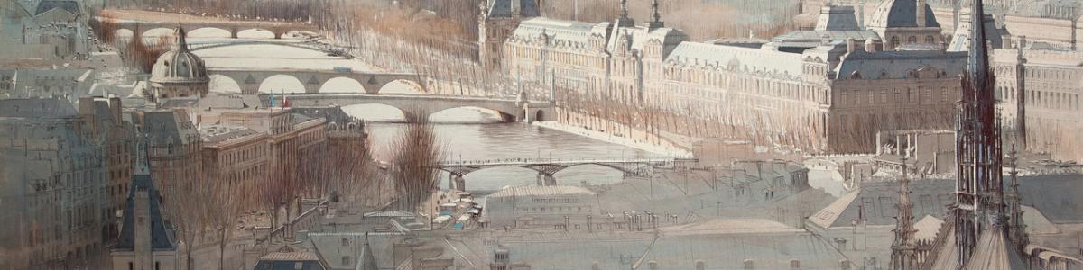 Vista de los puentes del Sena, París