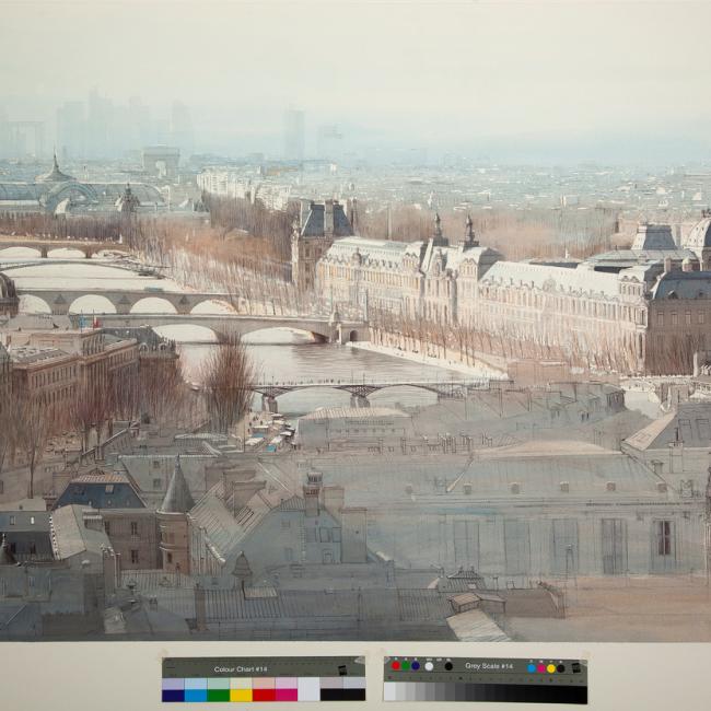 Vista de los puentes del Sena, París